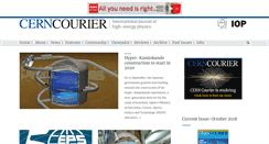 Desktop Screenshot of cerncourier.com